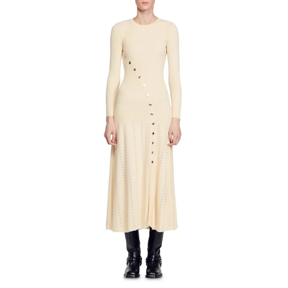 Jared Button Detail Midi Dress - Picture 1 of 4